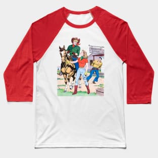 Prisoner Cowboy Western Retro Comic Baseball T-Shirt